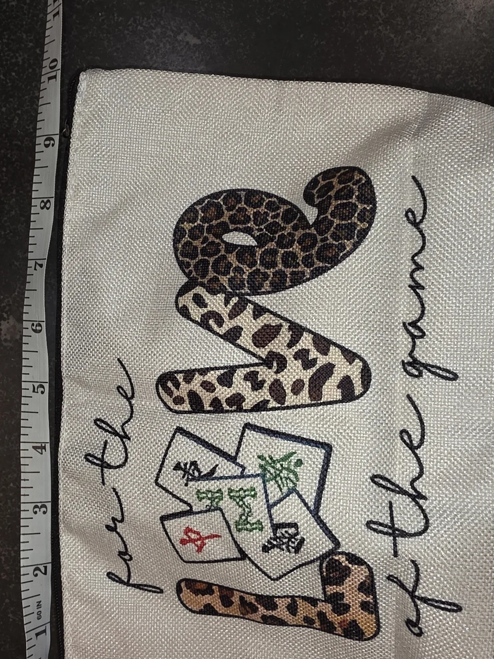Animal Print  'Love of the Game' Canvas Pouch